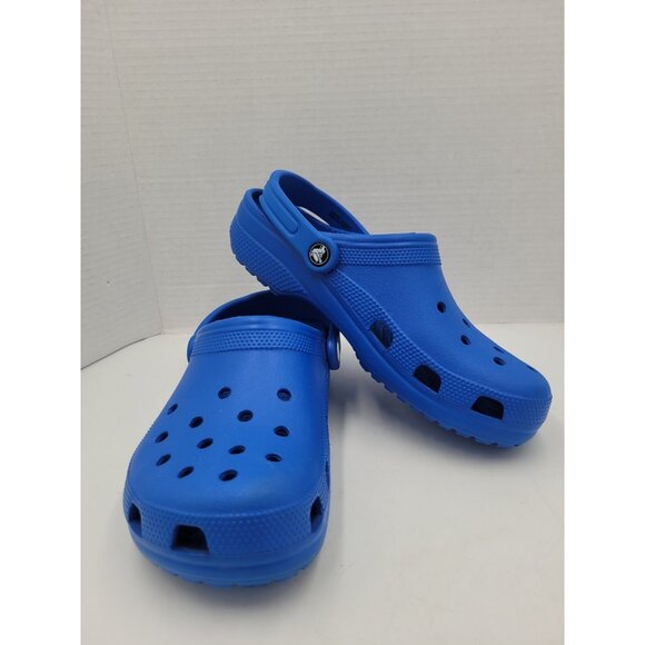 CROCS Shoes - Crocs Classic Clogs Mens 8 W 10  Blue Slip On Comfort Water Sandals Shoes